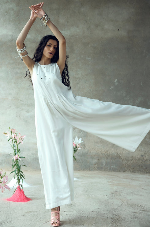 Nanda Mirror Work Sleeveless Jumpsuit